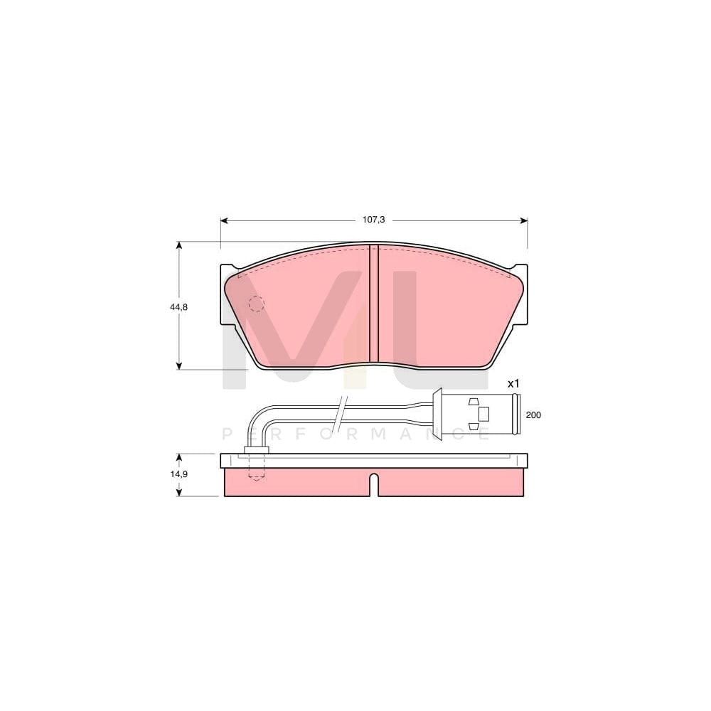 TRW Gdb350 Brake Pad Set For Rover 200 Saloon (Xh) Incl. Wear Warning Contact | ML Performance Car Parts