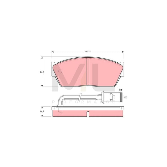 TRW Gdb350 Brake Pad Set For Rover 200 Saloon (Xh) Incl. Wear Warning Contact | ML Performance Car Parts