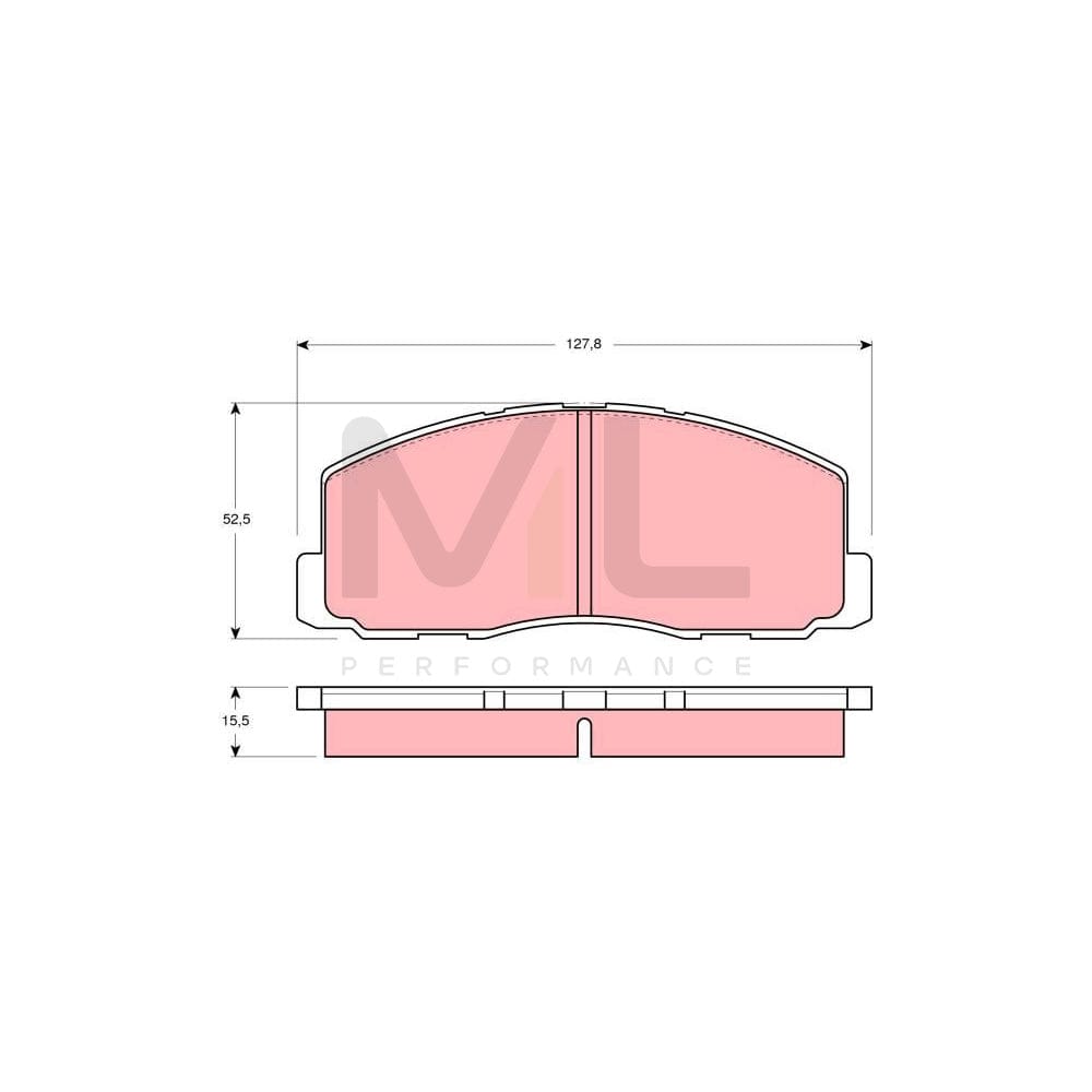 TRW Gdb355 Brake Pad Set Not Prepared For Wear Indicator | ML Performance Car Parts