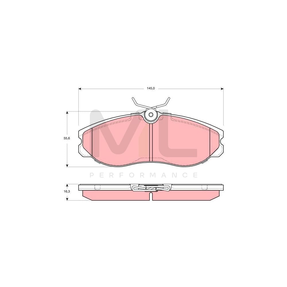 TRW Gdb3313 Brake Pad Set For Nissan Terrano Ii Off-Road (R20) Not Prepared For Wear Indicator | ML Performance Car Parts