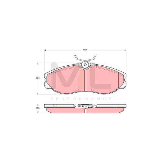 TRW Gdb3313 Brake Pad Set For Nissan Terrano Ii Off-Road (R20) Not Prepared For Wear Indicator | ML Performance Car Parts