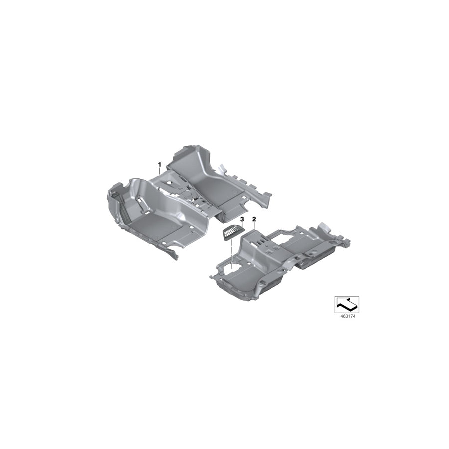 Genuine BMW 51477990530 G12 Floor Trim Cover, Front TARTUFO (Inc. M760LiX, 740LdX & 740Le) | ML Performance US Car Parts