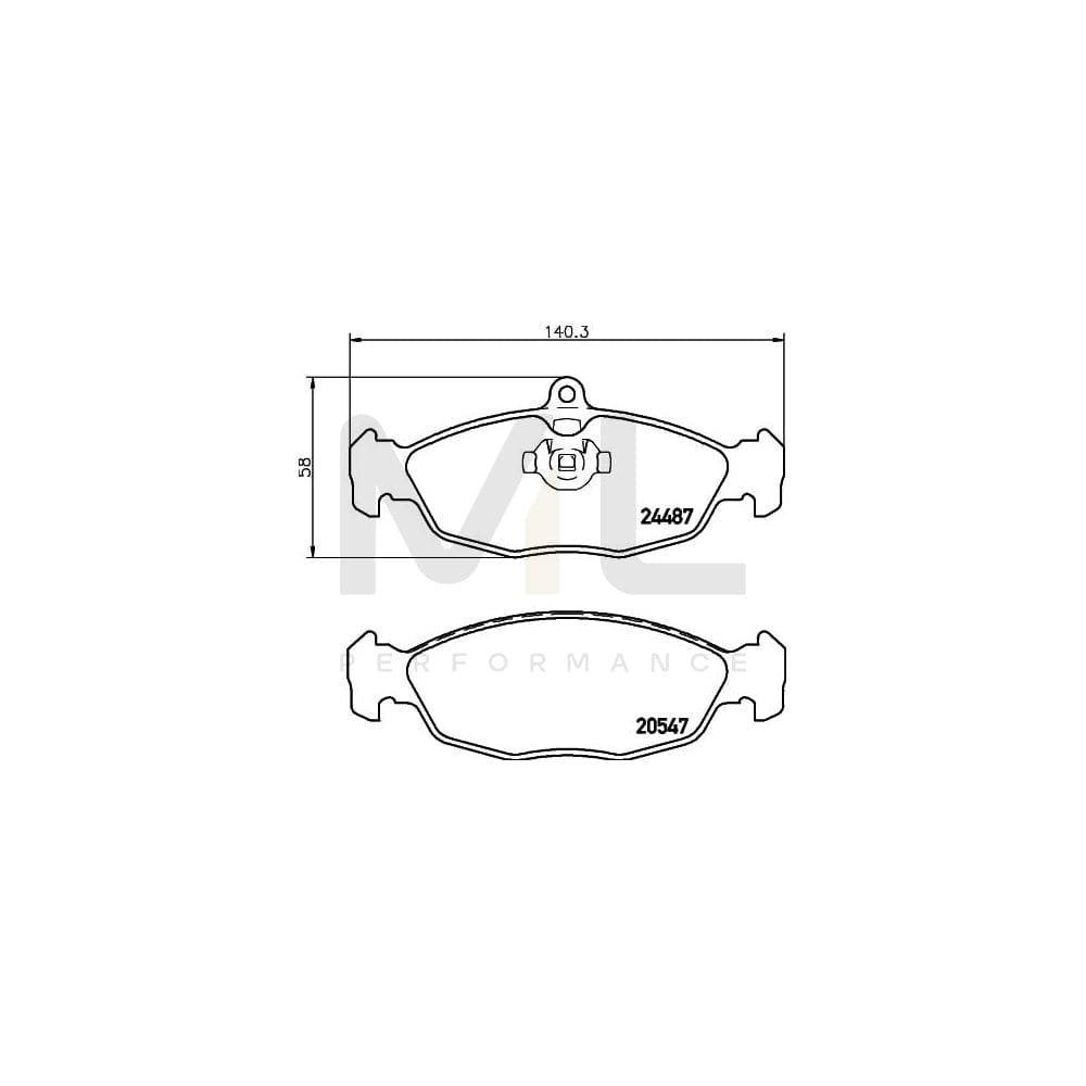 Hella 8DB 355 013-031 Brake Pad Set Prepared For Wear Indicator