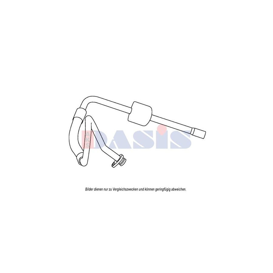 AKS Dasis 885903N High- / Low Pressure Line, Air Conditioning for Peugeot 407