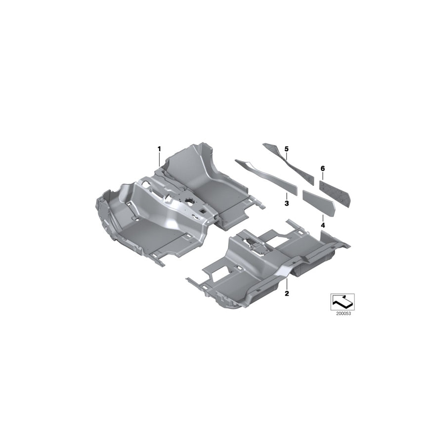 Genuine BMW 51477977308 F01 Floor Covering Rear CHAMPAGNER (Inc. 740i, 760i & 730i) | ML Performance US Car Parts