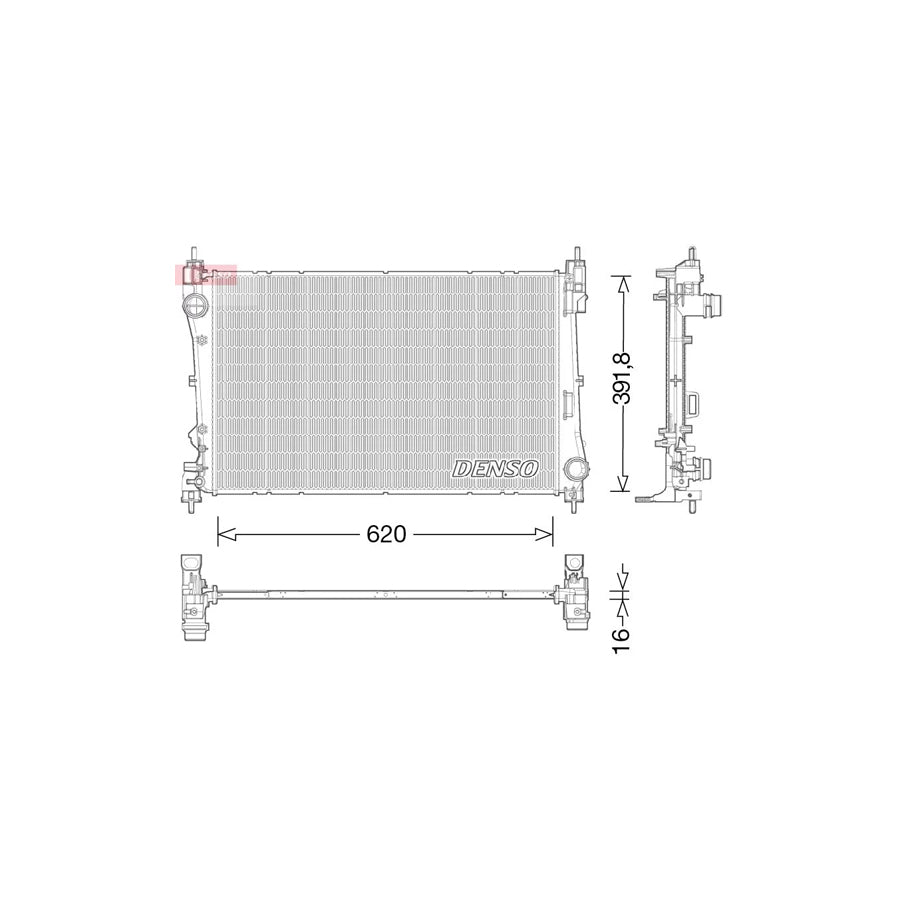 DENSO DRM13017 Engine Radiator