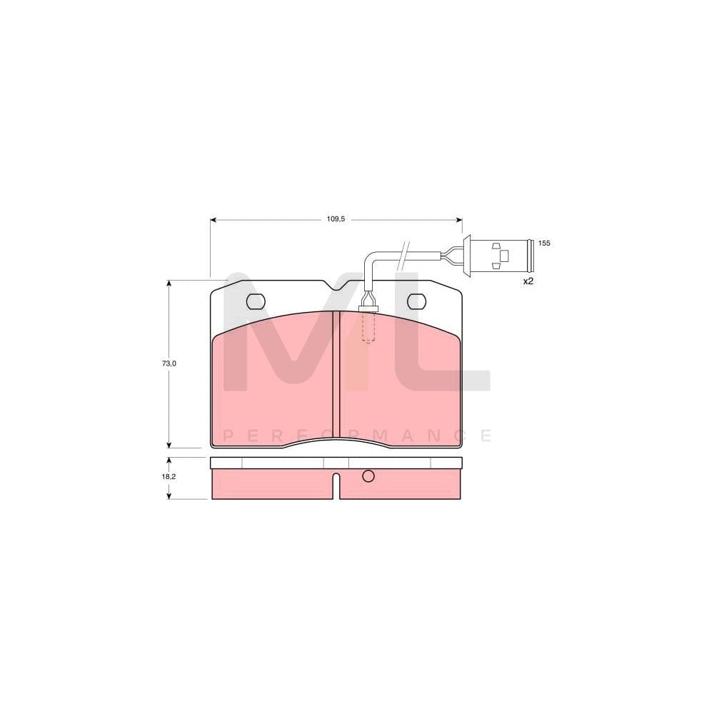 TRW Gdb478 Brake Pad Set For Iveco Daily Incl. Wear Warning Contact | ML Performance Car Parts