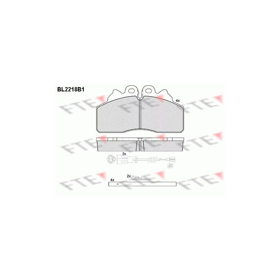 FTE Bl2218B1 Brake Pad Set