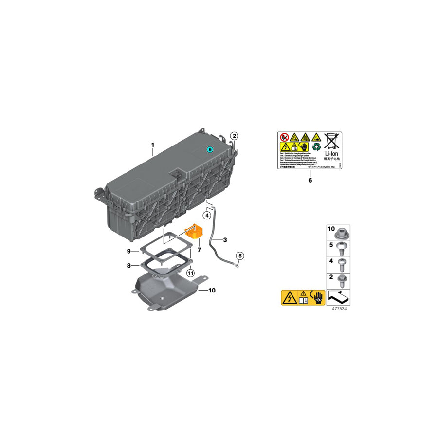 Genuine BMW 61257613229 F30 F10 Wire For Potential Equalization (Inc. Hybrid 7L, Hybrid 3 & Hybrid 7) | ML Performance US Car Parts