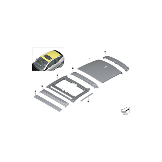 Genuine BMW 51137317706 Roof Cover (Inc. i3 94Ah Rex, i3 94Ah & i3 60Ah Rex) | ML Performance US Car Parts