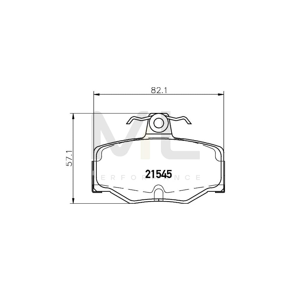 Hella 8DB 355 018-021 Brake Pad Set Not Prepared For Wear Indicator, With Brake Caliper Screws