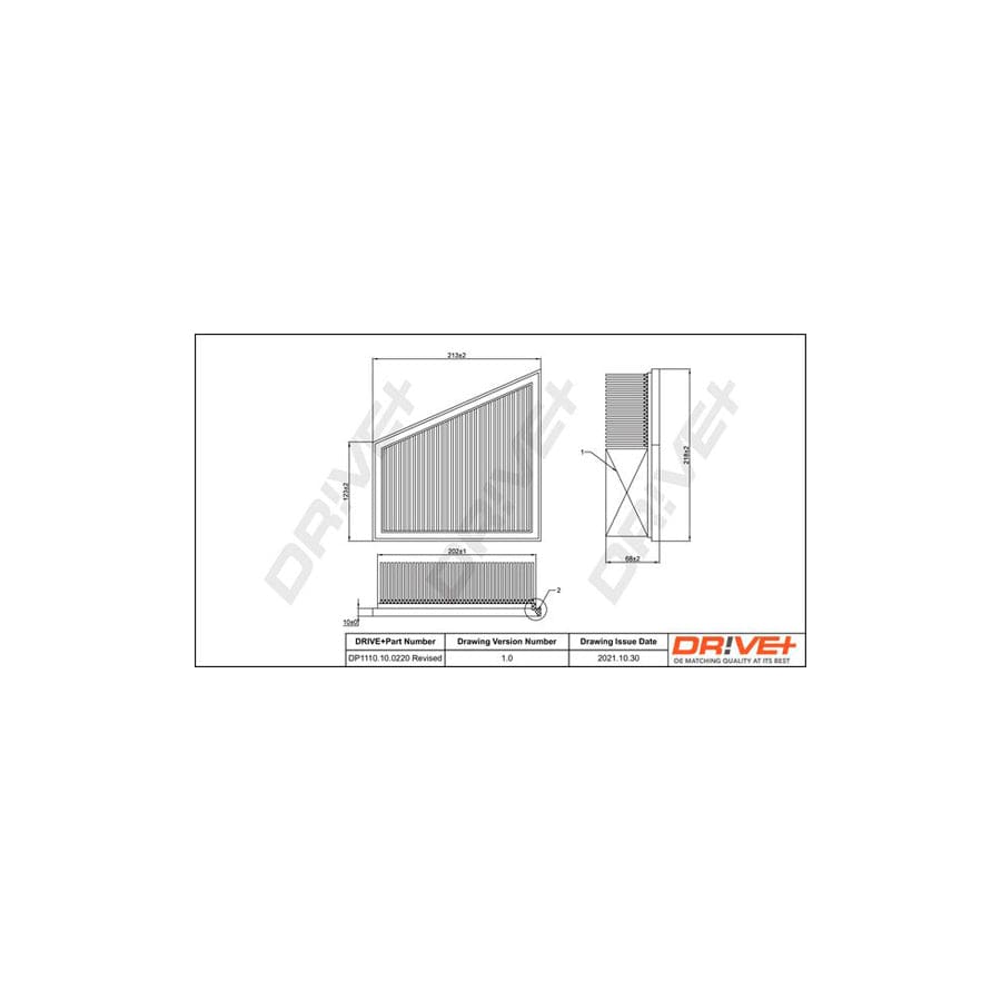 Dr!Ve+ Dp1110.10.0220 Air Filter