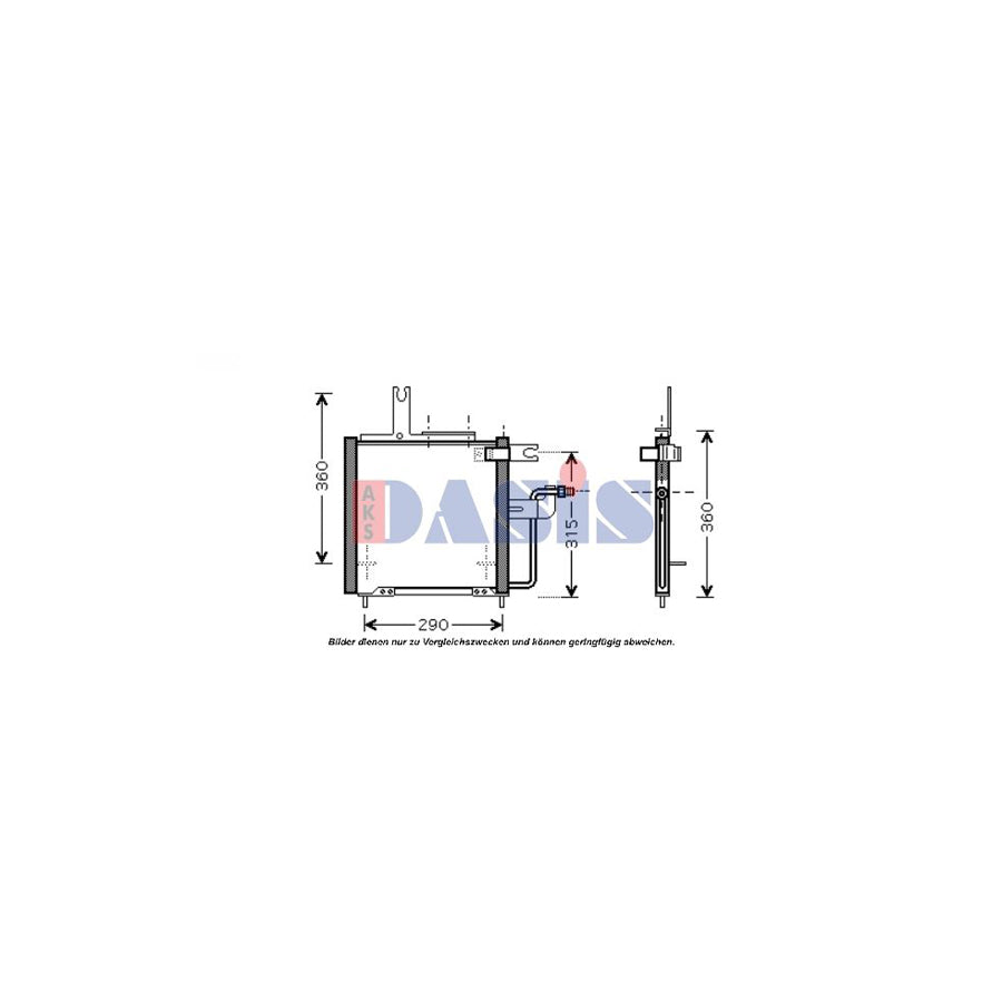 AKS Dasis 112014N Air Conditioning Condenser for Mazda Demio Estate (Dw)