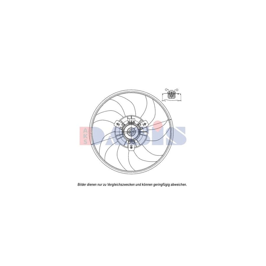 AKS Dasis 158101N Fan, Radiator for Opel Corsa C Hatchback (X01)