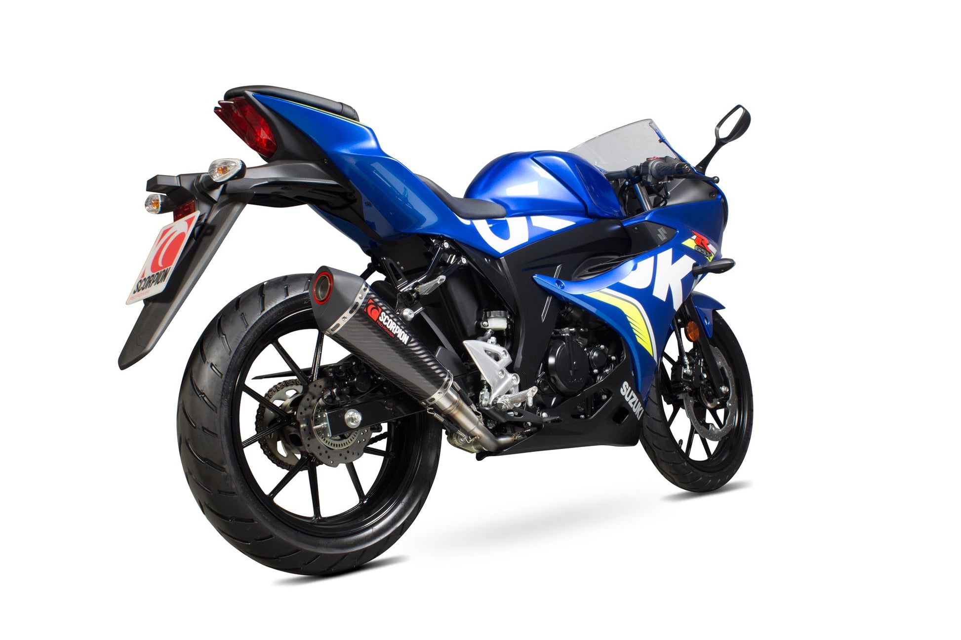 Scorpion RSI121CEO Suzuki Serket Taper Full System - Carbon Fibre Sleeve (GSX-R 125 / GSX-R 150) | ML Performance US US