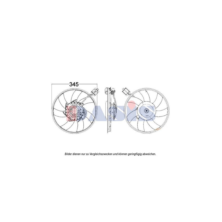 AKS Dasis 158102N Fan, Radiator for Opel Insignia