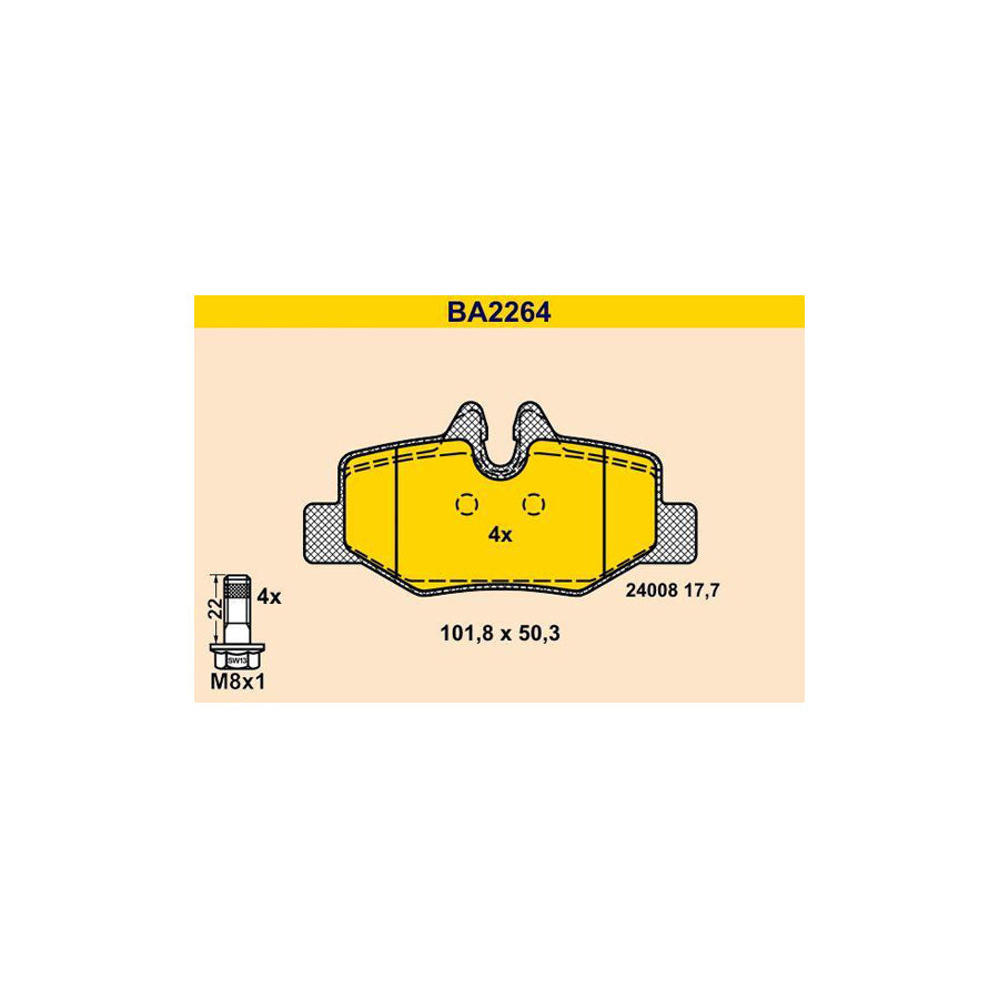 Barum Ba2264 Brake Pad Set