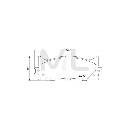 Brembo P 83 117 Brake Pad Set Excl. Wear Warning Contact | ML Performance Car Parts