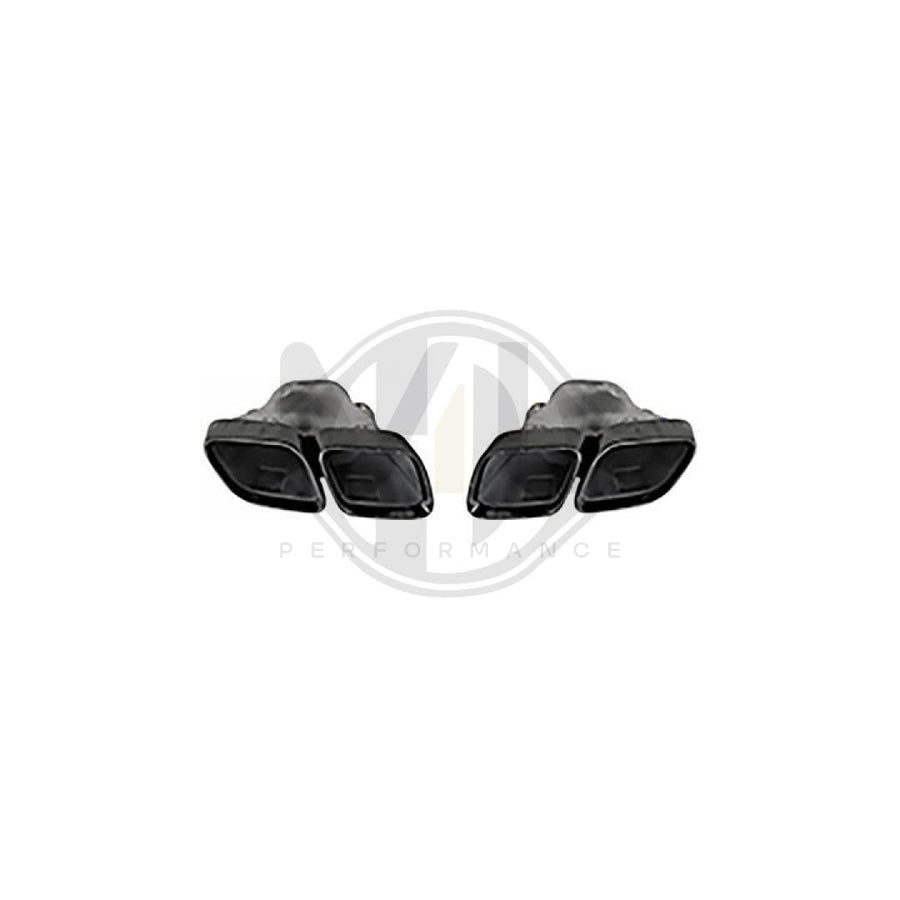 DIEDERICHS ZUB00381 Exhaust tip Chrome / Black, Glossy, both sides, Rear