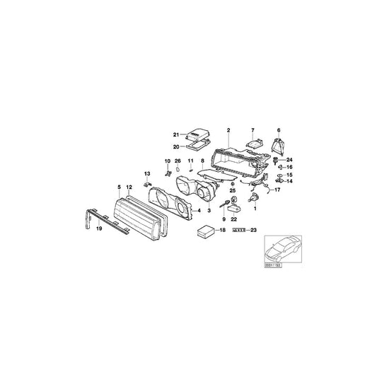 Genuine BMW 63128361295 E38 Support F Xenon Light Control Unit (Inc. 740i, 730i & 730iL) | ML Performance US Car Parts