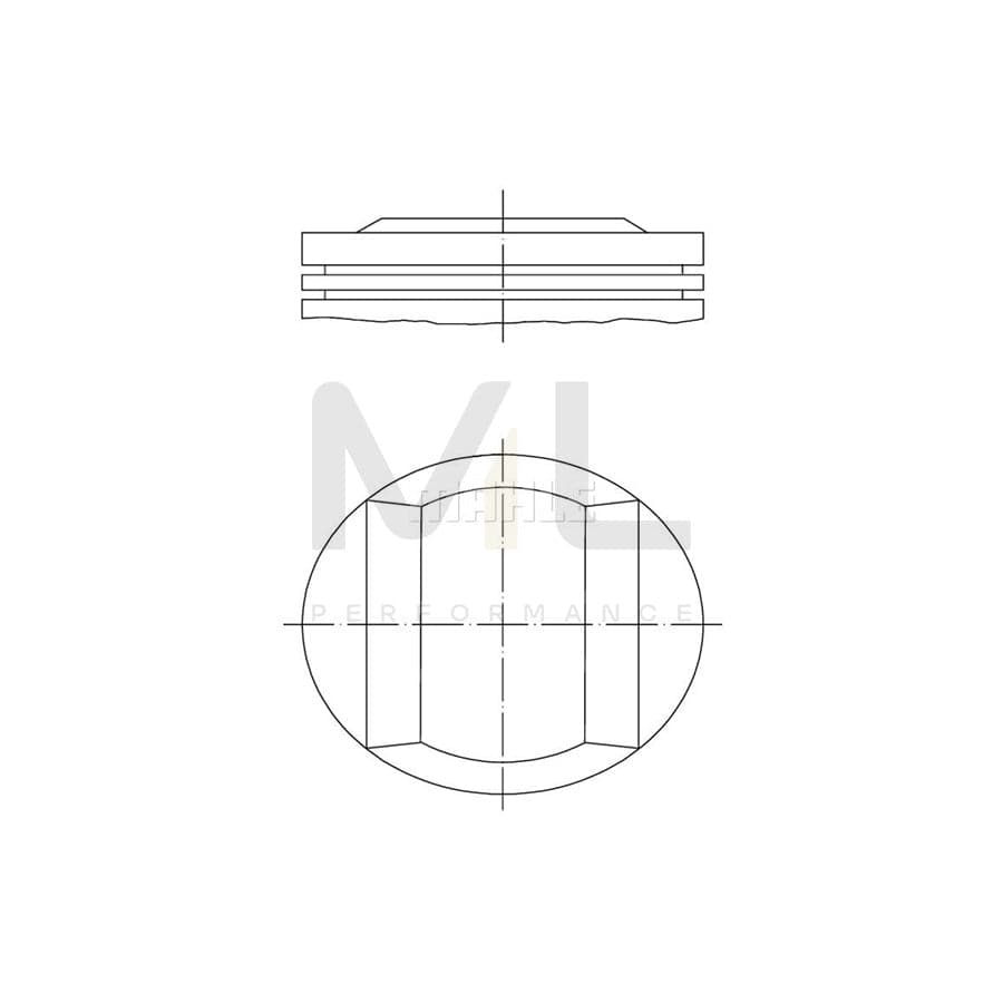 MAHLE ORIGINAL 082 77 00 Piston 84,0 mm, without cooling duct | ML Performance Car Parts