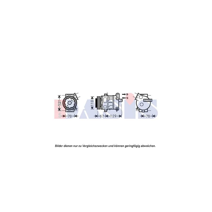 AKS Dasis 851976N Compressor, Air Conditioning for Opel Corsa
