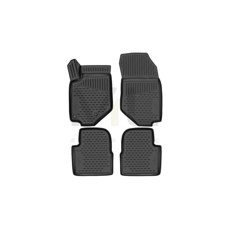 WALSER Tailored, XTR 75227 Floor mat set Elastomer, Front and Rear, Black