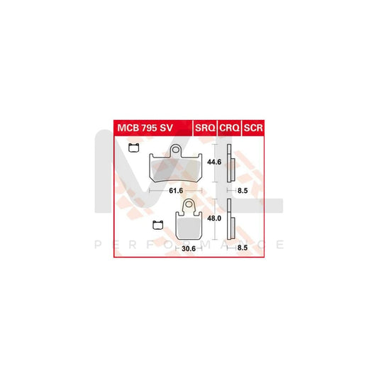 TRW Sinter Street Mcb795Sv Brake Pad Set | ML Performance Car Parts