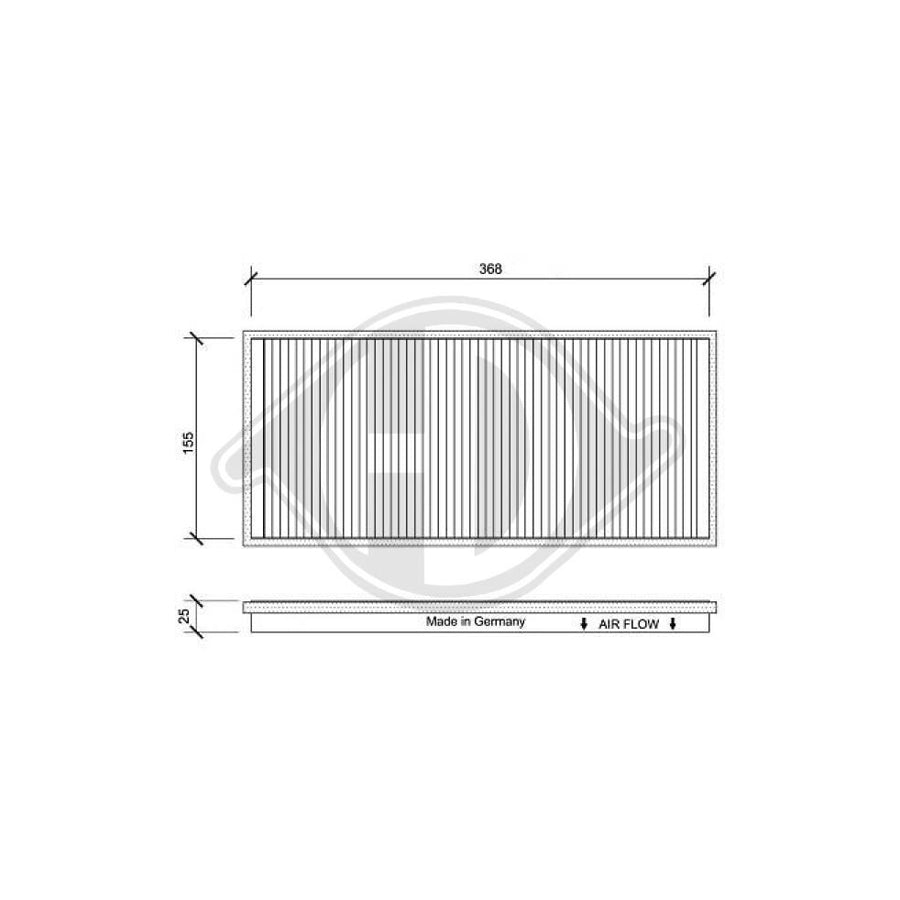 DIEDERICHS DCI0025 Pollen Filter