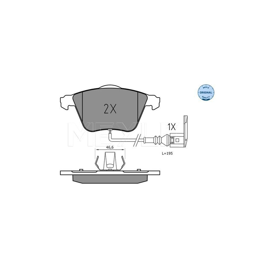 Meyle 025 240 2120 Brake Pad Set