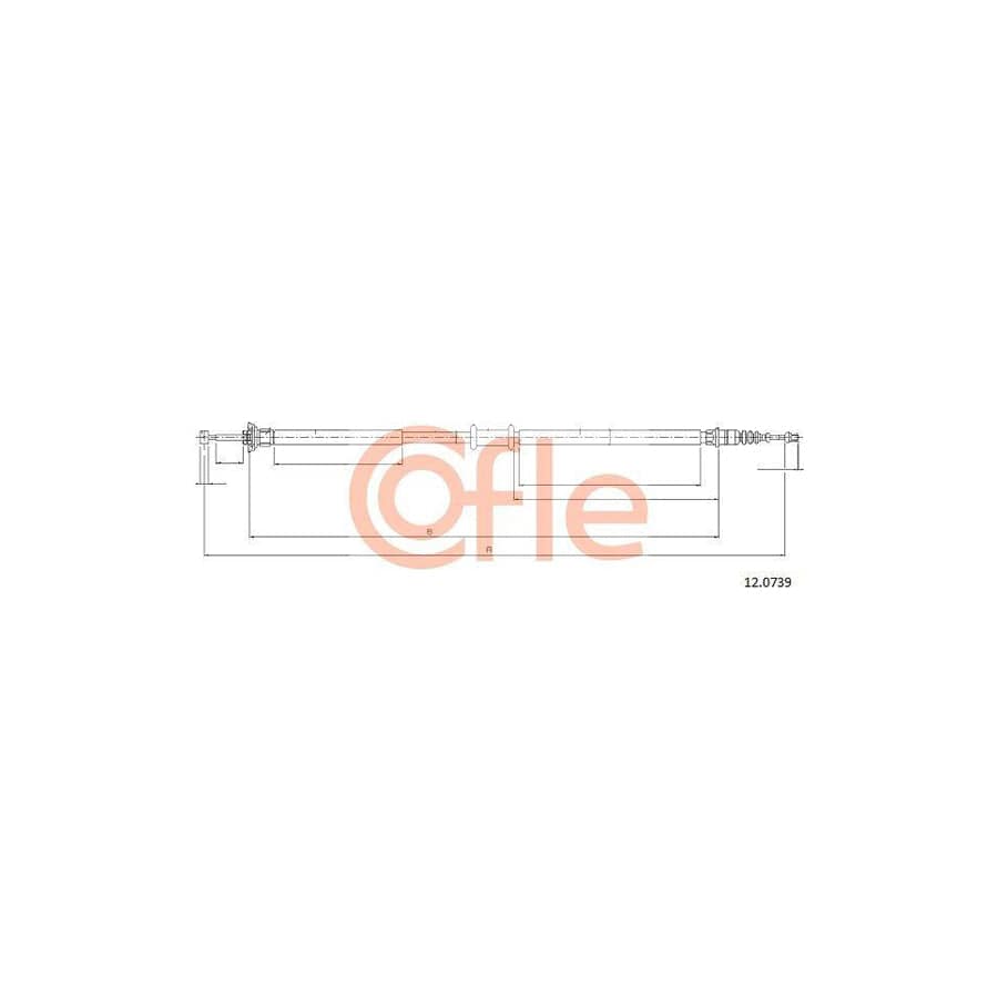 Cofle 92.12.0739 Hand Brake Cable