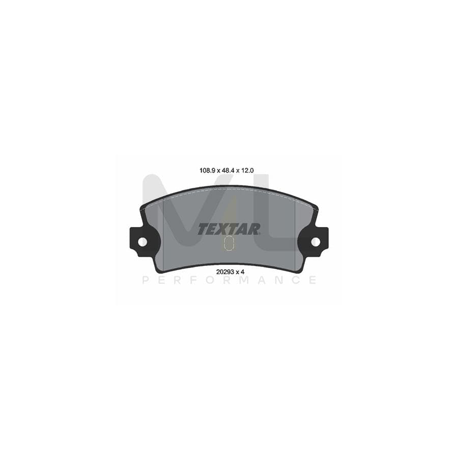 TEXTAR 2029301 Brake pad set prepared for wear indicator | ML Performance Car Parts