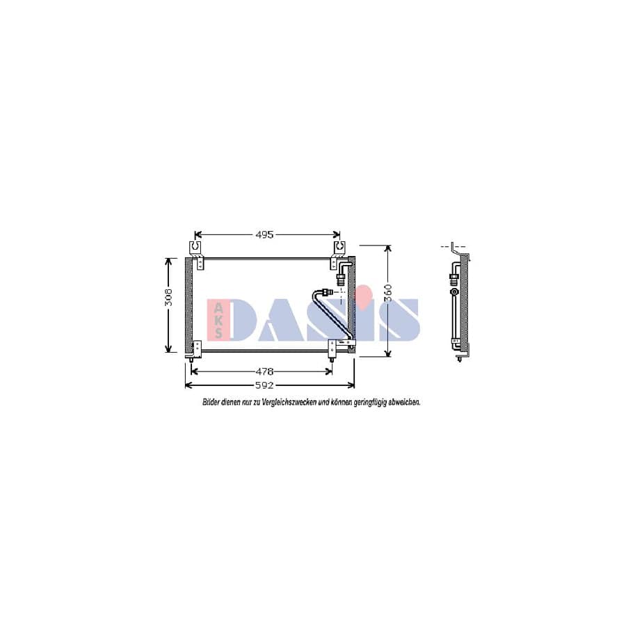 AKS Dasis 112020N Air Conditioning Condenser for Mazda 323