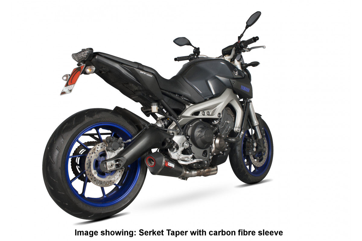 Scorpion RYA93SEO Yamaha Serket Taper Slip-On - Brushed Stainless Steel Sleeve (MT-09 / MT-09 SP) | ML Performance US US