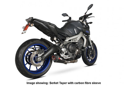 Scorpion RYA93SEO Yamaha Serket Taper Slip-On - Brushed Stainless Steel Sleeve (MT-09 / MT-09 SP) | ML Performance US US