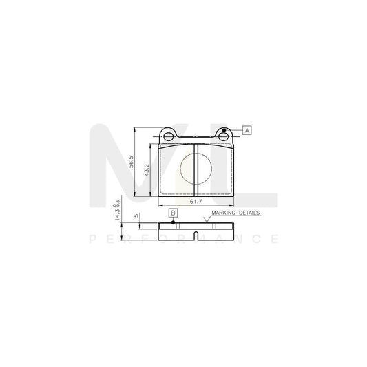 Bosch 0986Tb2470 Brake Pad Set Excl. Wear Warning Contact  | ML Performance Car Parts