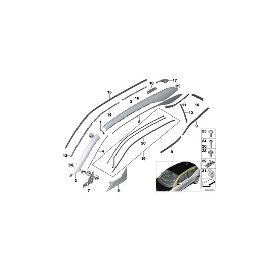Genuine BMW 51137453550 Cover, Column D, Right (Inc. i3 94Ah, i3 120Ah Rex & i3s 120Ah) | ML Performance US Car Parts