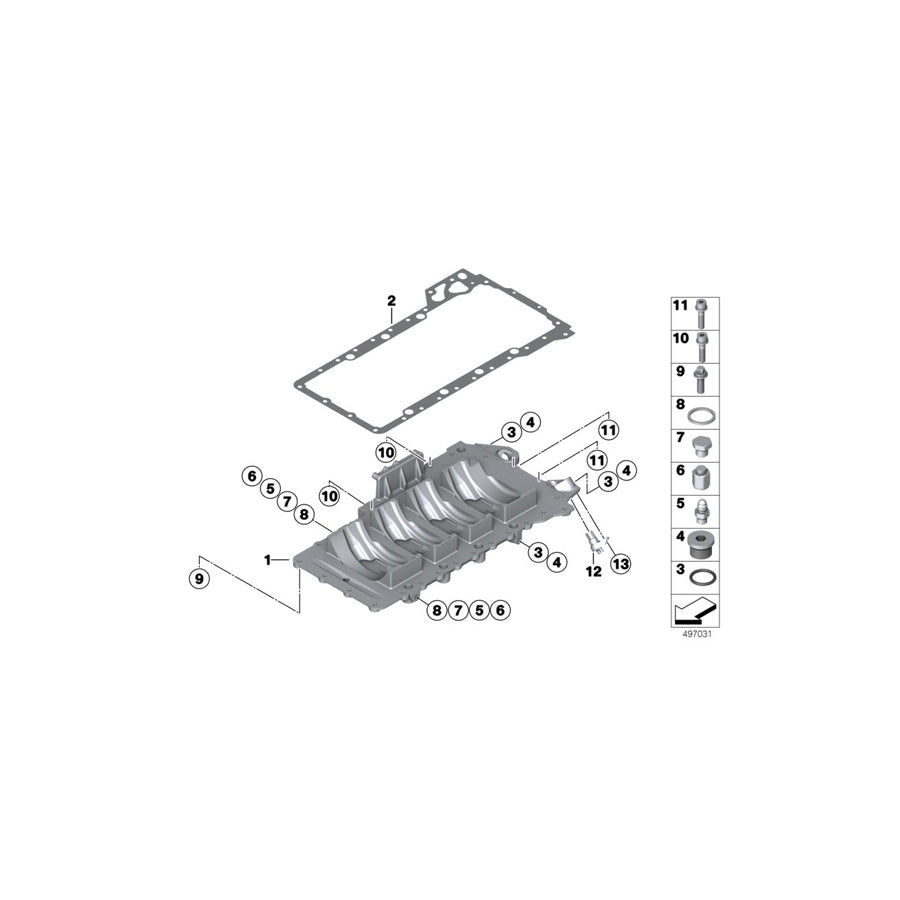 Genuine BMW 11008303526 Screw Plug M10X1 (Inc. M6 GT3) | ML Performance US Car Parts