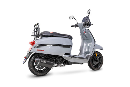 Scorpion RLA50BCER Lambretta V125 Special Serket Parallel Full System - Ceramic Black Coated Sleeve | ML Performance US US