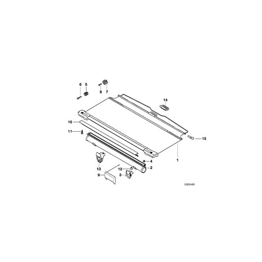 Genuine BMW 51478193961 E36 Roller Blind SCHWARZ (Inc. 325tds, 318i & 323i) | ML Performance US Car Parts
