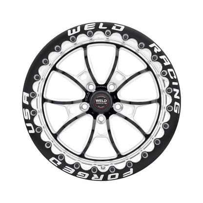 Weld 80MB7100B83F S80 Beadlock Wheel 17x10 5x4.75 ET71 BS8.3 Black Center - Polished Shell
