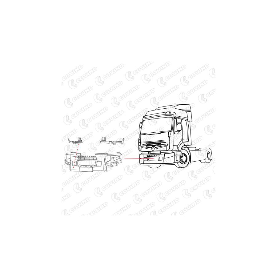 Covind Prm/118 Mounting Bracket, Bumper