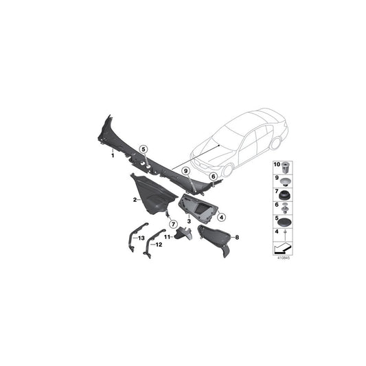 Genuine BMW 51717405639 F34 F32 F36 Right Apron Cover RHD (Inc. 420d, 440i & 430d) | ML Performance US