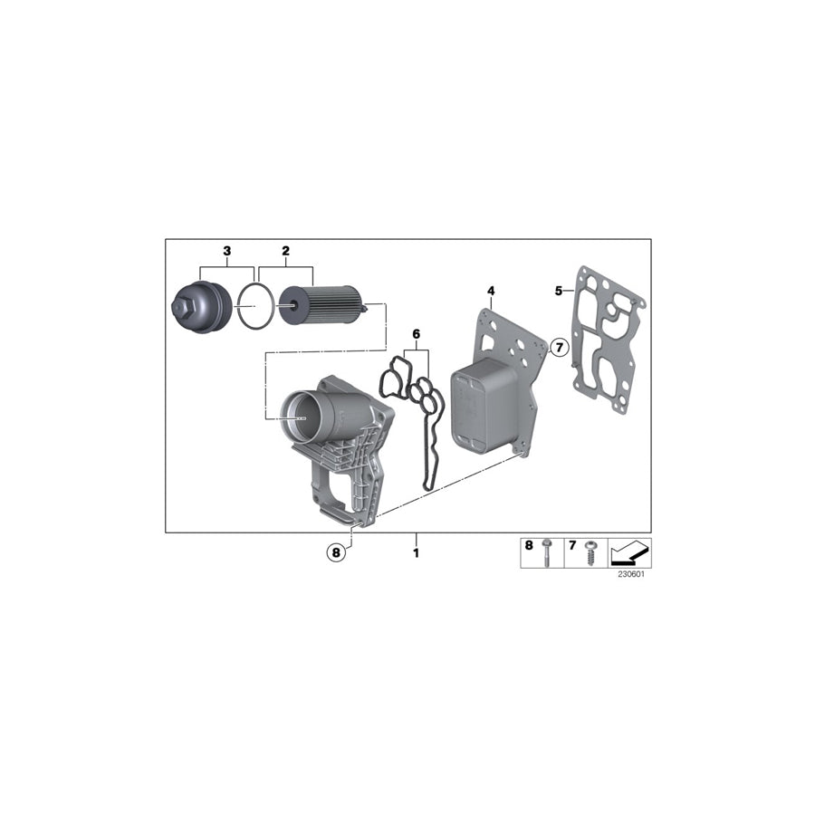 Genuine BMW 11428507150 Oil Filter (Inc. Cooper D 1.6, One D & Cooper D ALL4 2.0) | ML Performance US Car Parts