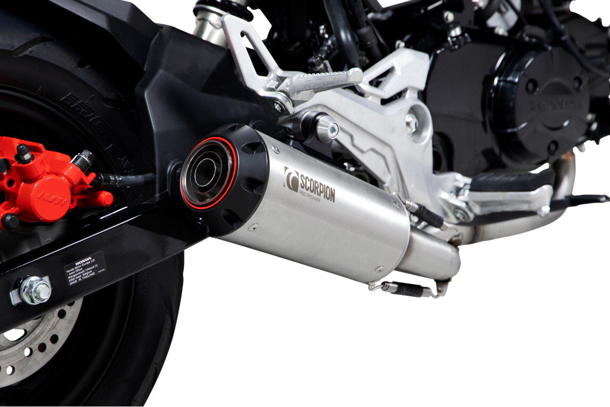 Scorpion PHA192SYSSEO Honda MSX 125 Red Power Full System - Brushed Stainless Steel Sleeve | ML Performance US US