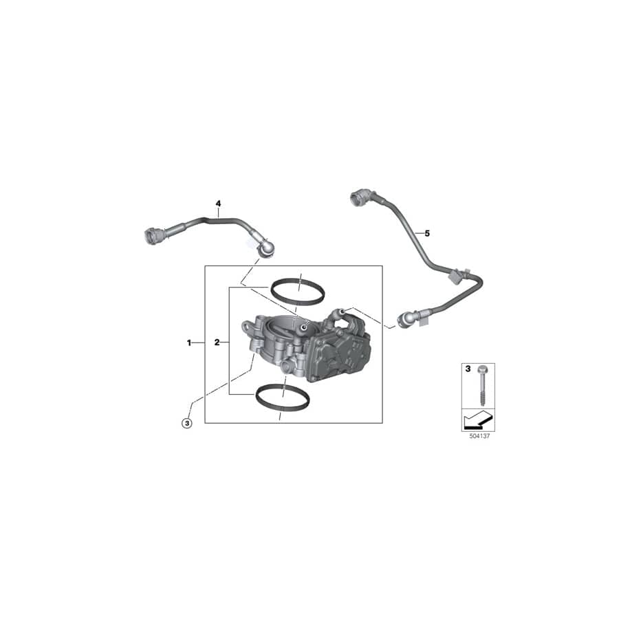Genuine BMW 11538054850 Coolant Hose (Inc. X3 M & X4 M) | ML Performance UK Car Parts