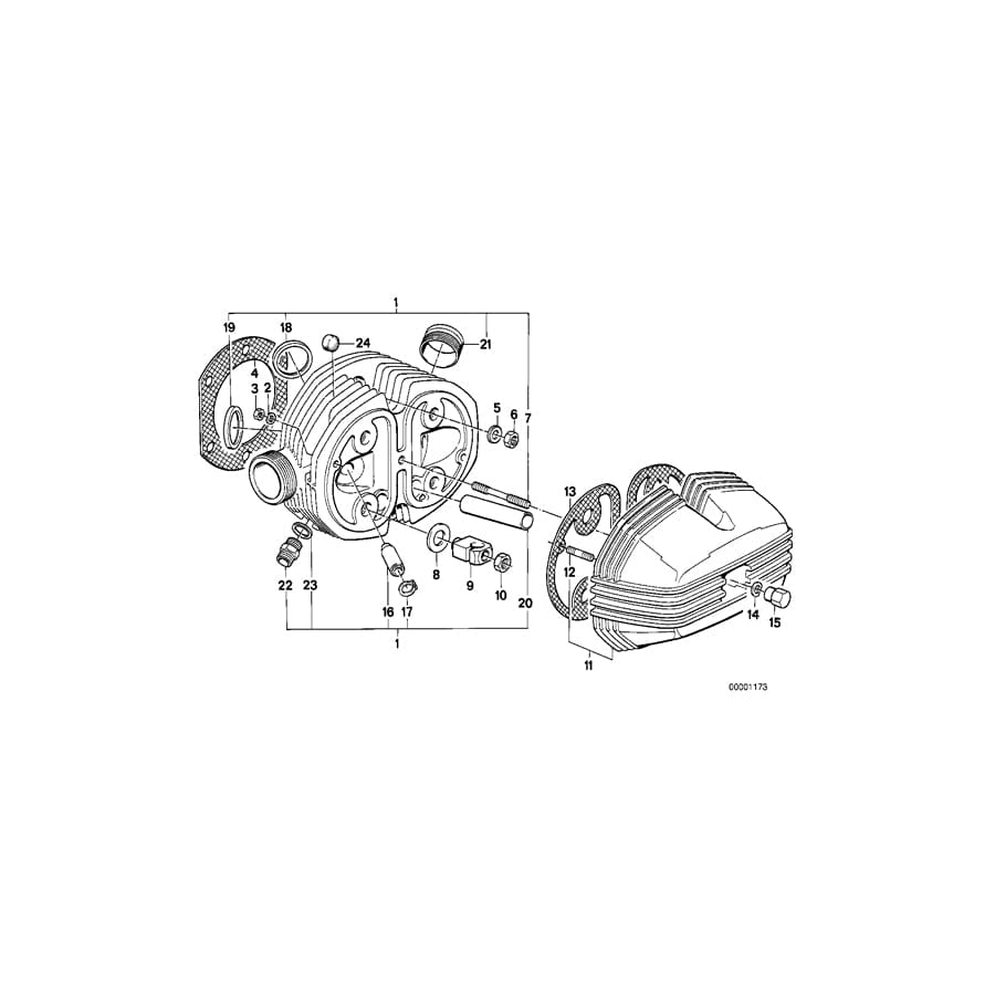 Genuine BMW 11121263943 Cylinder Head Left D=38mm (Inc. R 65 RT) | ML Performance UK Car Parts