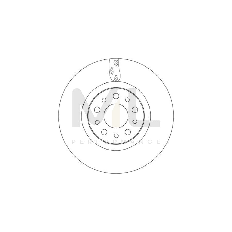 TRW DF6933 Brake Disc for FIAT TIPO Vented, Painted | ML Performance Car Parts