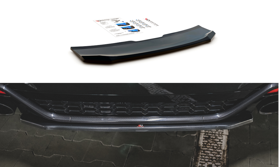 Maxton Design AU-RS5-2F-RD1T Central Rear Splitter Audi RS5 F5 (Facelift) | ML Performance UK Car Parts