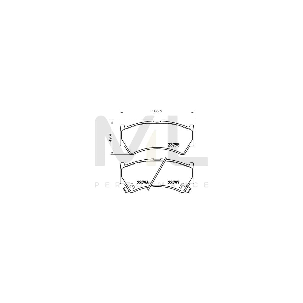 Hella 8DB 355 017-031 Brake Pad Set With Acoustic Wear Warning